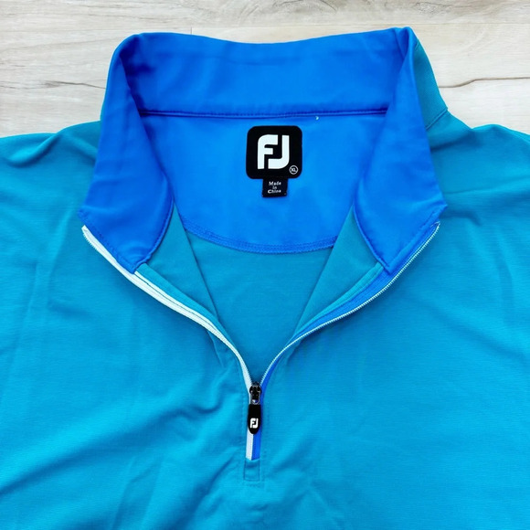 Footjoy Performance Half-Zip Long Sleeve Pullover Blue Men's Size XL - Picture 2 of 8